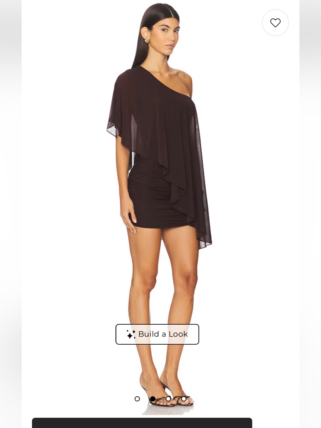 Revolve Ronny Kobo Collection One-Shoulder Black Asymmetrical Cocktail Dress